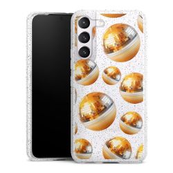 Silikon Glitter Case transparent-silber