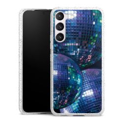 Silikon Glitter Case transparent-silber