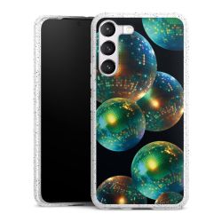 Silikon Glitter Case transparent-silber