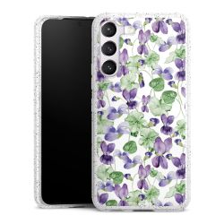 Silikon Glitter Case transparent-silber