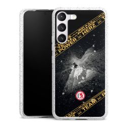 Silikon Glitter Case transparent-silber