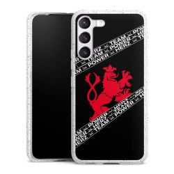 Silikon Glitter Case transparent-silber