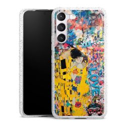 Silikon Glitter Case transparent-silber