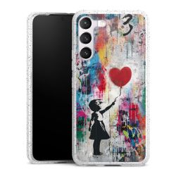 Silikon Glitter Case transparent-silber