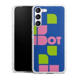 Silikon Glitter Case transparent-silber