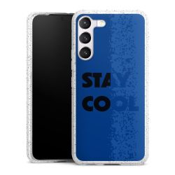 Silikon Glitter Case transparent-silber