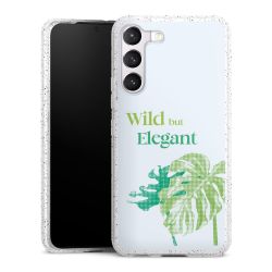 Silikon Glitter Case transparent-silber