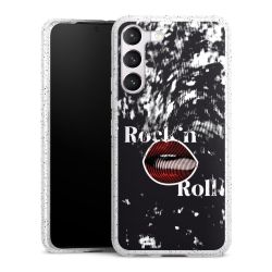 Silikon Glitter Case transparent-silber