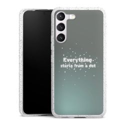 Silikon Glitter Case transparent-silber