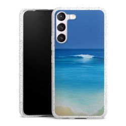 Silikon Glitter Case transparent-silber