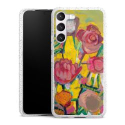 Silikon Glitter Case transparent-silber