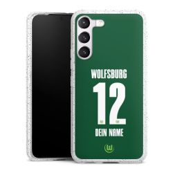 Silikon Glitter Case transparent-silber