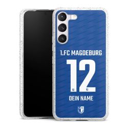 Silikon Glitter Case transparent-silber