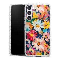 Silikon Glitter Case transparent-silber