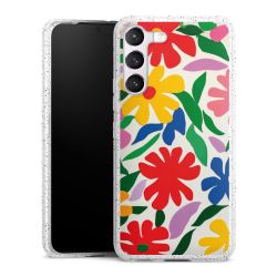 Silikon Glitter Case transparent-silber