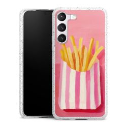 Silikon Glitter Case transparent-silber