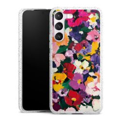 Silikon Glitter Case transparent-silber