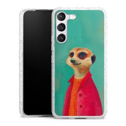 Silikon Glitter Case transparent-silber