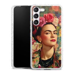 Silikon Glitter Case transparent-silber