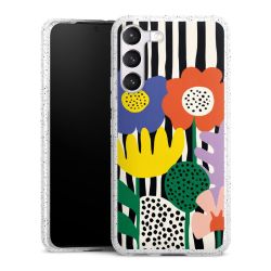 Silikon Glitter Case transparent-silber