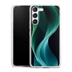 Silikon Glitter Case transparent-silber