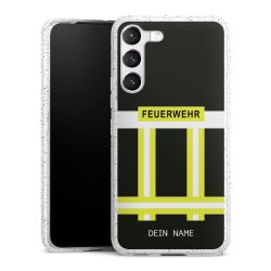 Silikon Glitter Case transparent-silber