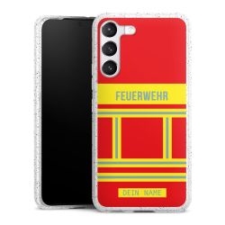 Silikon Glitter Case transparent-silber