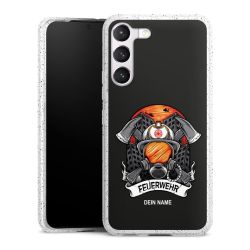 Silikon Glitter Case transparent-silber