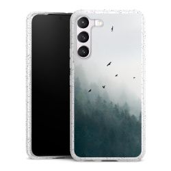 Silikon Glitter Case transparent-silber