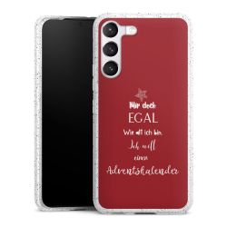 Silikon Glitter Case transparent-silber