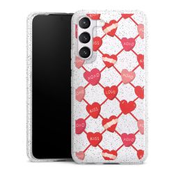 Silikon Glitter Case transparent-silber