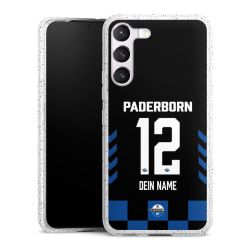 Silikon Glitter Case transparent-silber