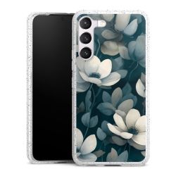 Silikon Glitter Case transparent-silber