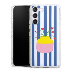 Silikon Glitter Case transparent-silber