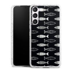 Silikon Glitter Case transparent-silber