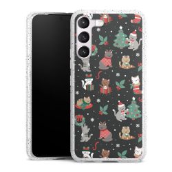 Silikon Glitter Case transparent-silber