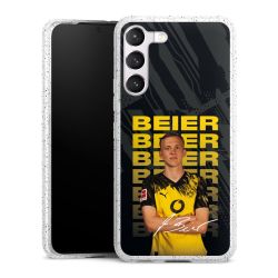 Silikon Glitter Case transparent-silber