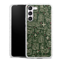 Silikon Glitter Case transparent-silber