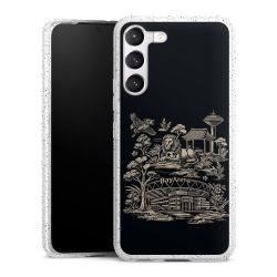 Silikon Glitter Case transparent-silber