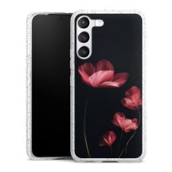 Silikon Glitter Case transparent-silber