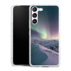 Silikon Glitter Case transparent-silber