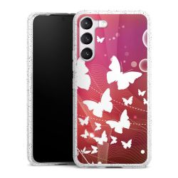 Silikon Glitter Case transparent-silber