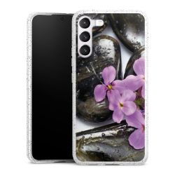 Silikon Glitter Case transparent-silber