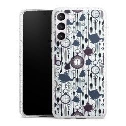 Silikon Glitter Case transparent-silber