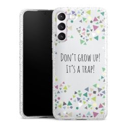 Silikon Glitter Case transparent-silber