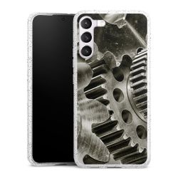 Silikon Glitter Case transparent-silber