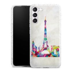 Silikon Glitter Case transparent-silber