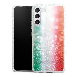 Silikon Glitter Case transparent-silber