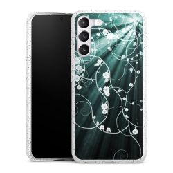 Silikon Glitter Case transparent-silber