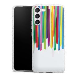 Silikon Glitter Case transparent-silber